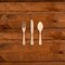 6 in. Unfinished Laser Cut Wooden Fork, Knife and Spoon